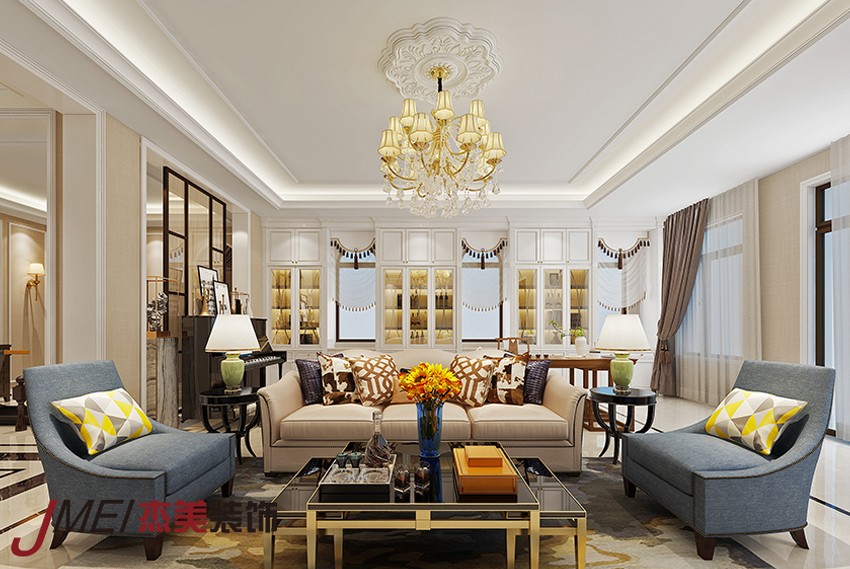 440平欧式轻奢装修效果图[大连-高新园区-小蓬莱]